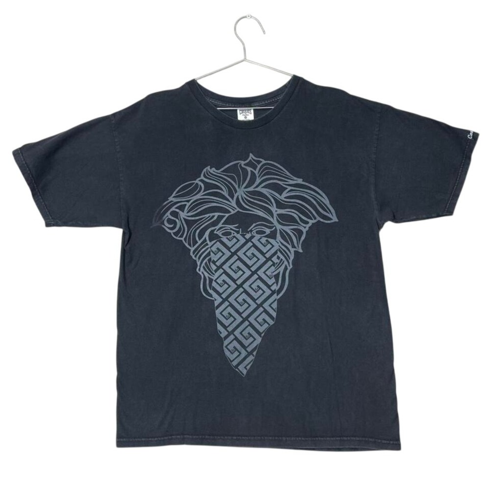Crooks & Castles Medusa Bandana Black T-Shirt Large Made in Canada Streetwear